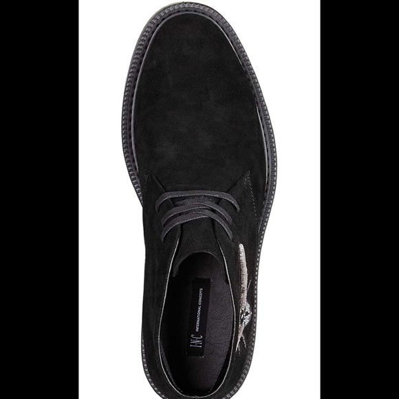 NIB INC Black Suede Darius Patch Chukkas Boots - Picture 3 of 5